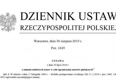 Nowa ustawa o zatorach płatnicznych